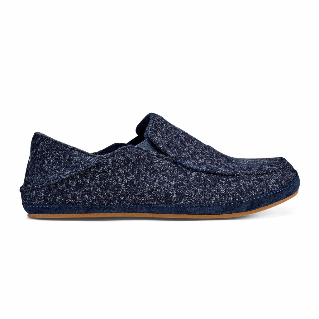 Zapatos Olukai Moloā Hulu - Pantuflas Hombre Azules 20257-460